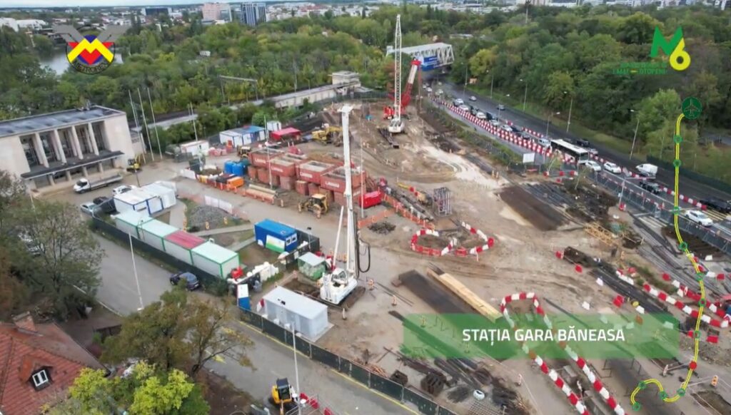 Magistrala 6 de metrou: Restricții suplimentare de circulație la Fântâna Miorița. Cum au evoluat lucrările la secțiunea 1 Mai – Tokyo în a doua jumătate a lui septembrie VIDEO